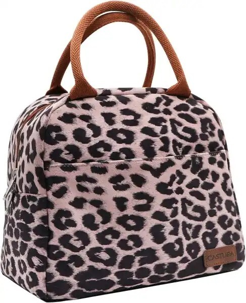 Tote Pink Leopard Print 6x11x10