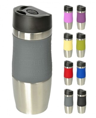 WELLGRO Thermobecher 400 ml Edelstahl Isolierbecher Kaffebecher Kaffe Tee Becher