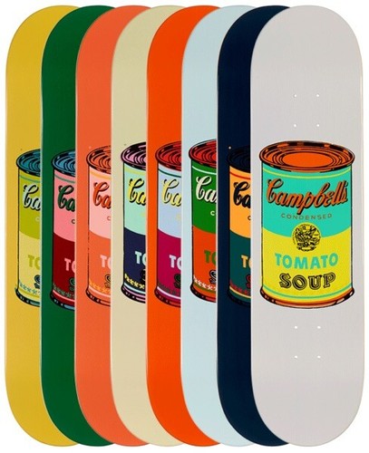 Andy Warhol Skateboard Colored Campbell's Soup Cans Art Print Complete Set of 8