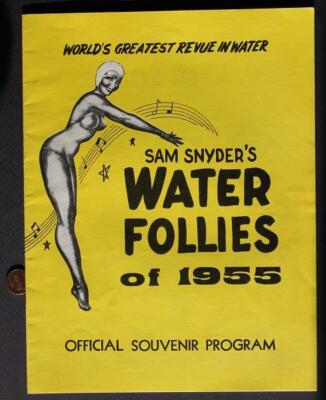 1955 Sam Snyder's Water Follies Revue official souvenir program GREAT PHOTOS---