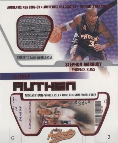 2002-03 Fleer Authentix - Stephon Marbury #JA-SM2