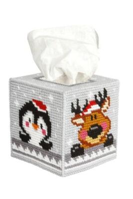Tissue box cover - Orchidea Needlepoint (halfstitch) kit Winter time 5107