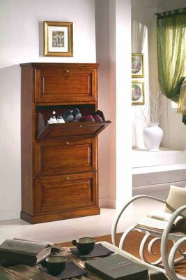 SCARPIERA   RIBALTA IN LEGNO LACCATA DOPPIA CAPIENZA