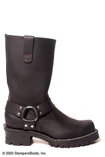 Pre-owned Wesco 11'' Harness Black Leather Boots Bk7700h100