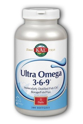 Kal Ultra Omega 3-6-9 огуречник/рыба/лен 200 мягких капсул