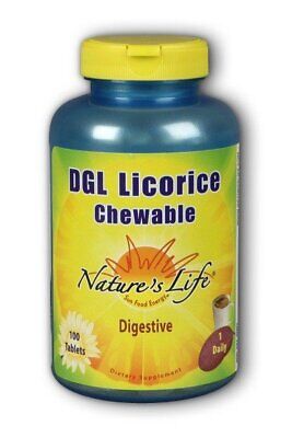 Natures Life DGL Лакрица, 100 жевательных таблеток