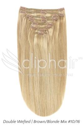 Extra Thick Double Weft Clip In Hair Extensions 100% Remy Human Hair Extensions