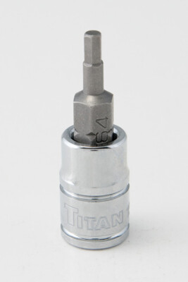 Titan 15652 1/4-Inch Drive x 7/64-Inch ‎Chrome Plated Hex