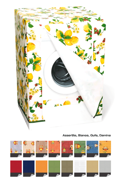 Telo Copri Lavatrice Gemma Copertura Fantasia Universale In Peva 60x60x80cm dfh