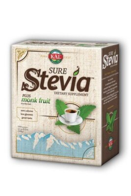 Kal Sure Stevia Plus Monk Fruit 100 пакетиков