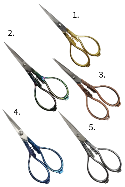Vintage Style Embroidery Thread Cutter size: 112x45mm 5 Colours