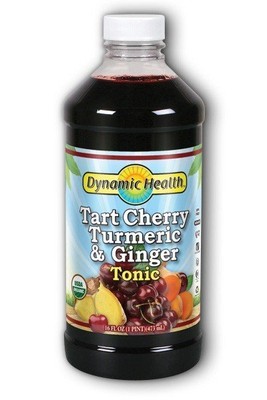 Dynamic Health Tart Cherry Turmeric Ginger Пластиковая бутылка на 16 унций