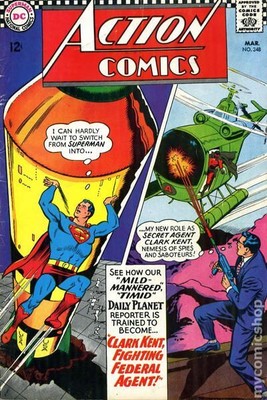 Action Comics #348 VG 1967 Stock Image Low Grade