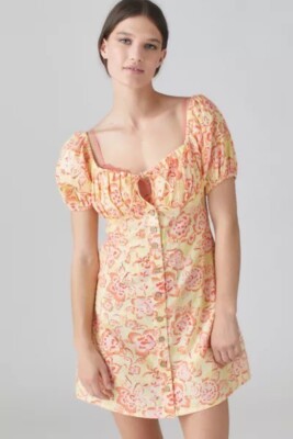 Billabong Wrangler Far & Away Mini Dress Floral Boho size M $79