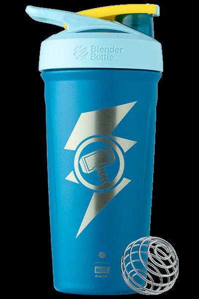 Blender Bottle Marvel Avengers Strada 24 oz Insulated Stainless Steel Shaker Cup
