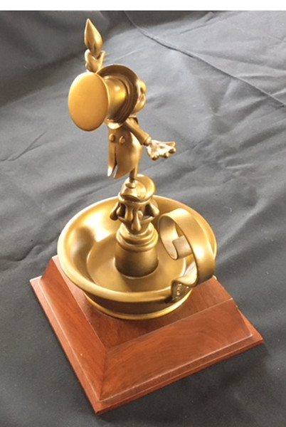 Walt Disney Co. 30-Year Service Award. Jiminy Cricket Statue