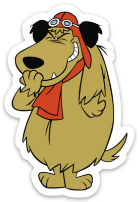 Muttley the clearance dog laughing