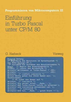 Einfuhrung in Turbo Pascal Unter CP/M 80, Paperback by Harbeck, Gerd, Brand N...
