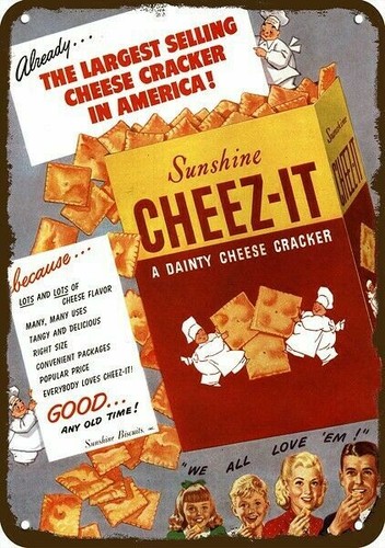 口紅 Cheese 1947 SUNSHINE CHEEZ-IT Cheese Crackers Vintge-Look