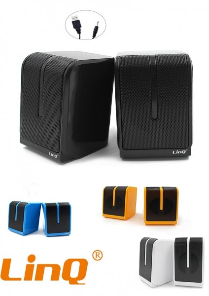 Mini Casse Speaker Altoparlanti Stereo Usb 2.0 Pc Notebook Mp3 Linq A3500