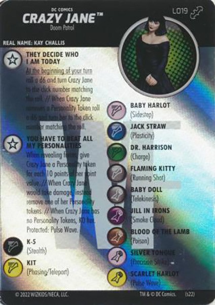 DC Heroclix Batman Team Up Legacy : Crazy Jane - L019