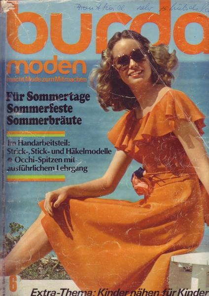 Burda Moden 06/1974 Für Sommertage Sommerfeste Sommerbräute