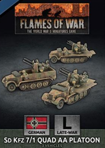 Sd Kfz 7/1 Счетверенный зенитный танковый взвод Немецкий поздний огонь войны