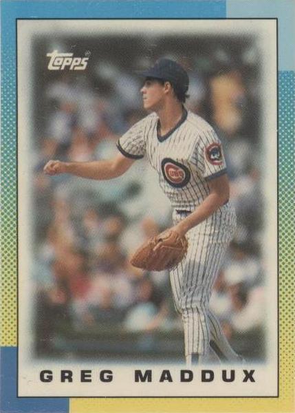 1990 Topps League Leaders Minis - Greg Maddux #50