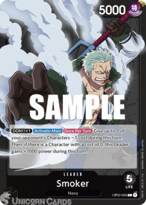 ONE PIECE - 【PSA10】スモーカー(パラレル) P-L OP02-093 PSA10鑑定済み】【パラレル】OP02-093 スモーカー L