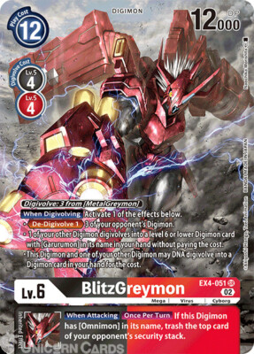 EX4-051 BlitzGreymon :: Super Rare Alternative Art Digimon