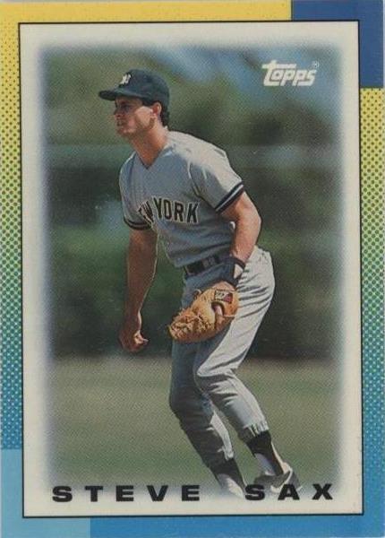 1990 Topps League Leaders Minis — Стив Сакс No25