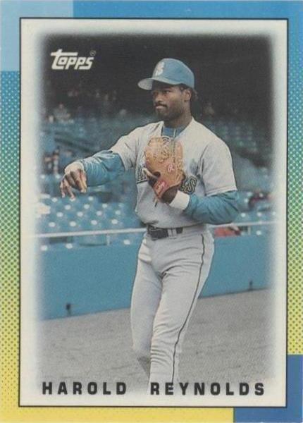 1990 年 Topps League Leaders Minis - Harold Reynolds #34
