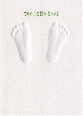 Baby Footprints A*Press New Baby Card - Greeting Card by Avanti Press