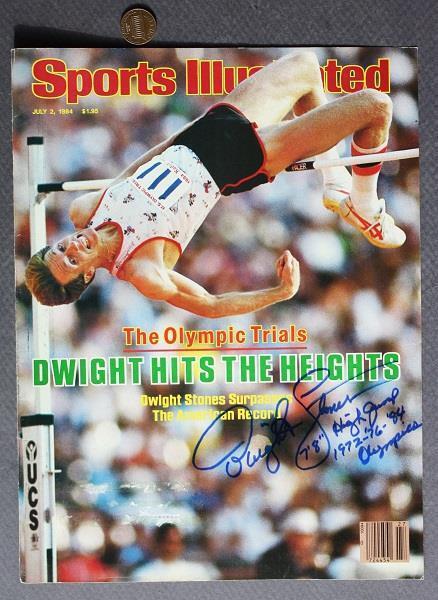 Olympic High Jumper Dwight Stones signed autographed Sports Illustrated Cover --