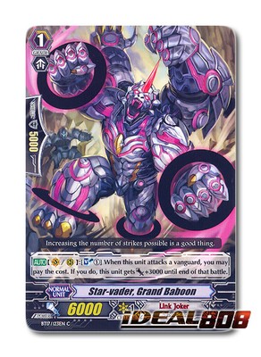 Cardfight Vanguard x 4 Star-vader Grand Baboon BT17/123EN C Pack Fresh Min