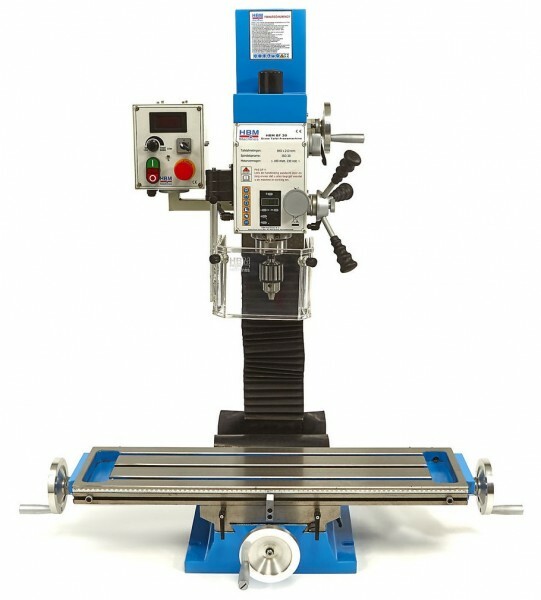 Fräsmaschine BF30 20mm Fräse 70mm Spindel 1100W 230V Metall Bohrer ></noscript> kl/grTisch