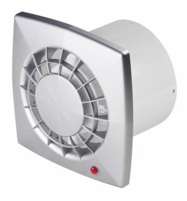 Grey Bathroom Extractor Fan 100mm Wall / Ceiling Ventilator