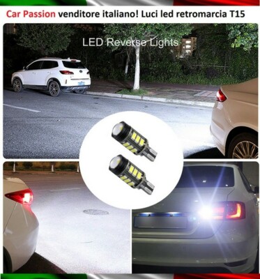 LUCI RETROMARCIA 13 LED T15 W16W AUDI A3 LAMPADINE CANBUS 6000K NO ERRORE