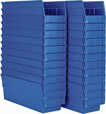 (24 Count) Akro-Mils 30120 Blue Nesting Shelf Hopper Bin, 4-1/8'' x 11-5/8'' x 4''