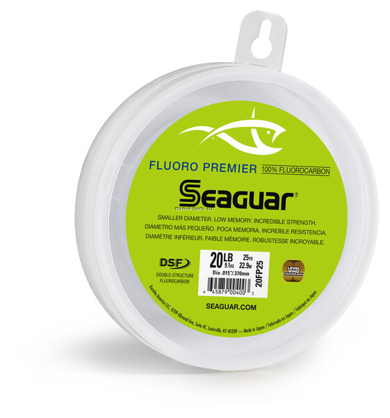 Seaguar Fluoro Premier Fluorocarbon Fishing Line 25 Yards
