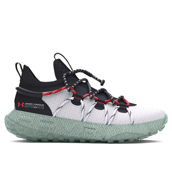 Pre-owned Under Armour Men's Hovr Summit Fat Tire Running Shoes Black 3022946-100 In White / Enamel Blue