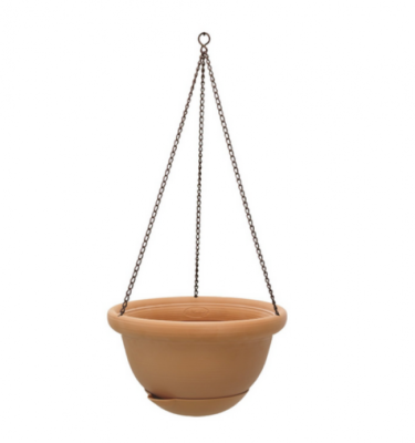 CIOTOLA DECORATA IN RESINA CON CATENA Ø 32 cm VASO DECORATO VITTORIA IMPRUNETA