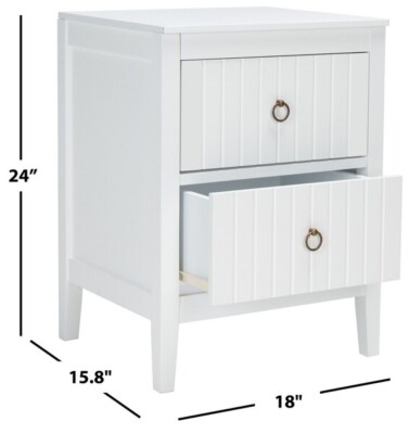 Safavieh TEGAN 2 DRAWER NIGHT STAND, Reduced Price 2172734677 NST5004A