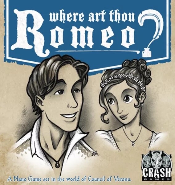New Crash Where Art Thou Romeo Board Game