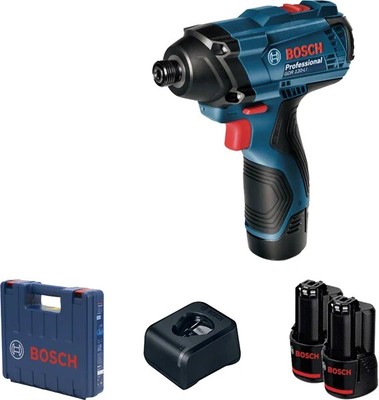 BOSCH GDR 120-LI KIT PROFESSIONAL CORDLESS IMPACT WRENCH 12V,2 GEAR 3200 BPM,100