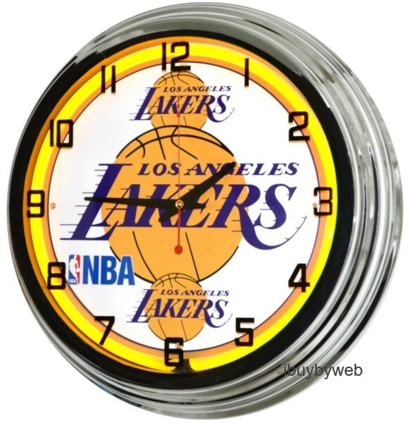 17" Retro Yellow Neon NBA Los Angeles Lakers Sign Man Cave ...