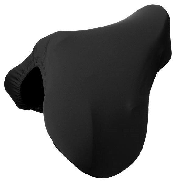 English Saddle Lycra Stretch Cover - Fleece Lined - Black
