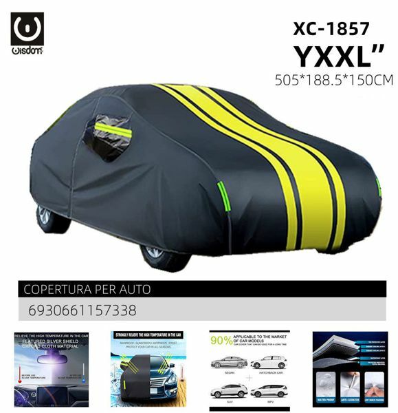 Telo Copri Auto Premium Impermeabile Nylon Anti Ghiaccio 505x188x150cm YXXL wis