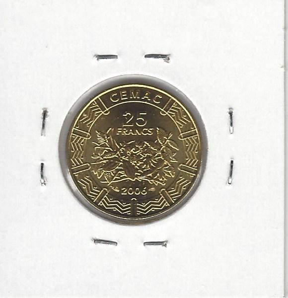 Central African States 25 Francs, 2006, Uncirculated