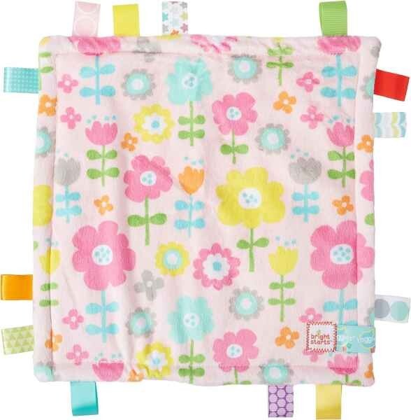 Pink Flowers Multi-colored Ribbon Edge